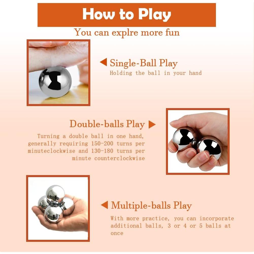 Bolas Baoding Phaicoilo para Mano 3.51 cm Acero Inoxidable