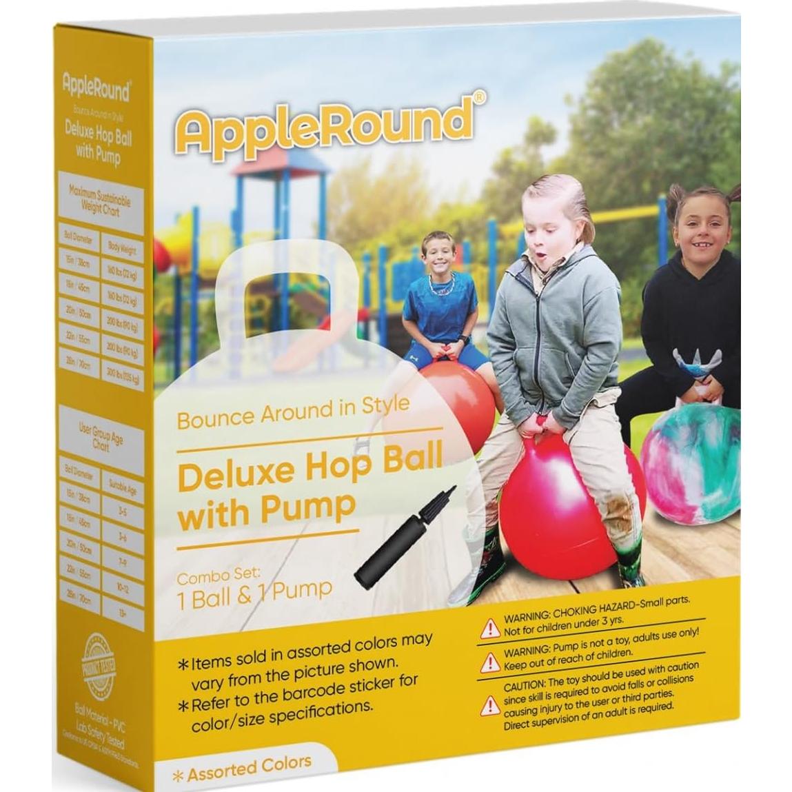 Pelota Saltarina AppleRound 50cm Verde con Bomba para Niños 7-10 años