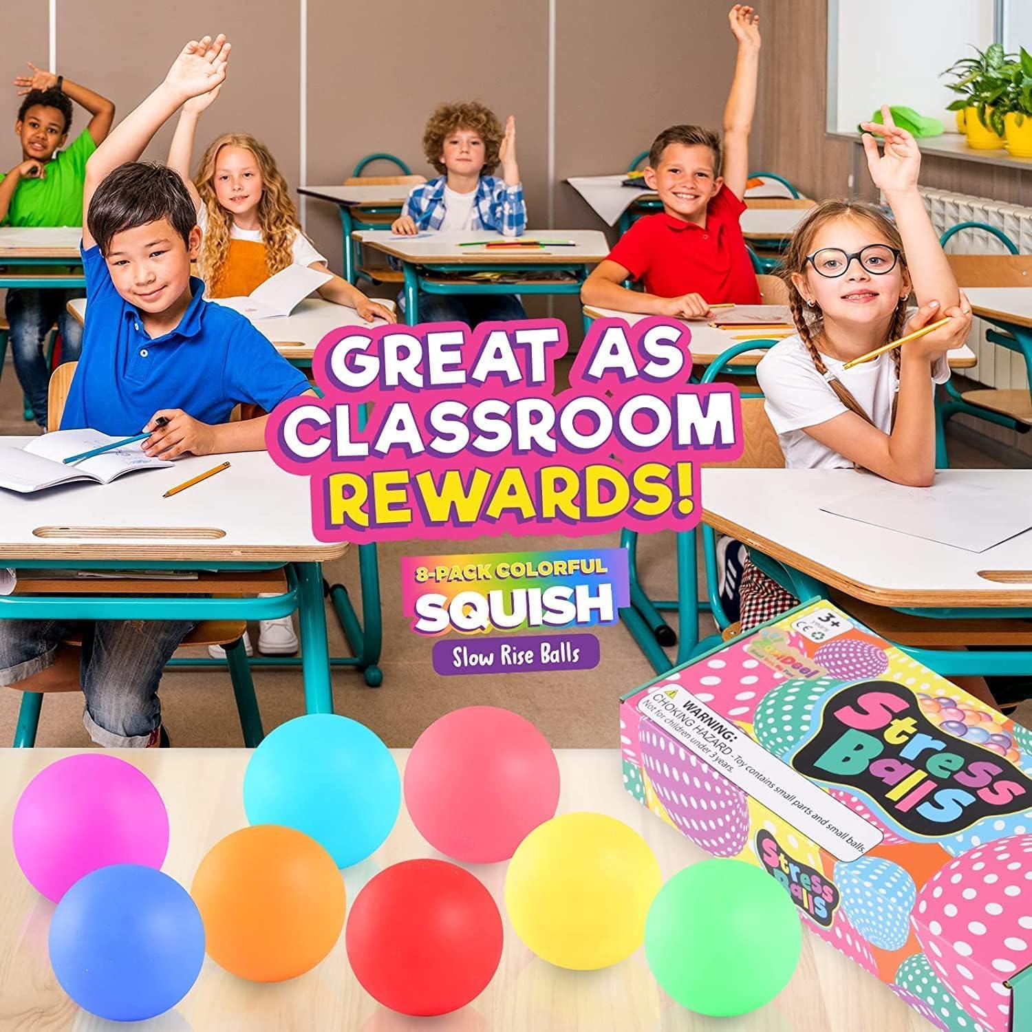 Pelotas Antiestrés Zaxideel 8 Pack 6.35 cm Alivio Ansiedad