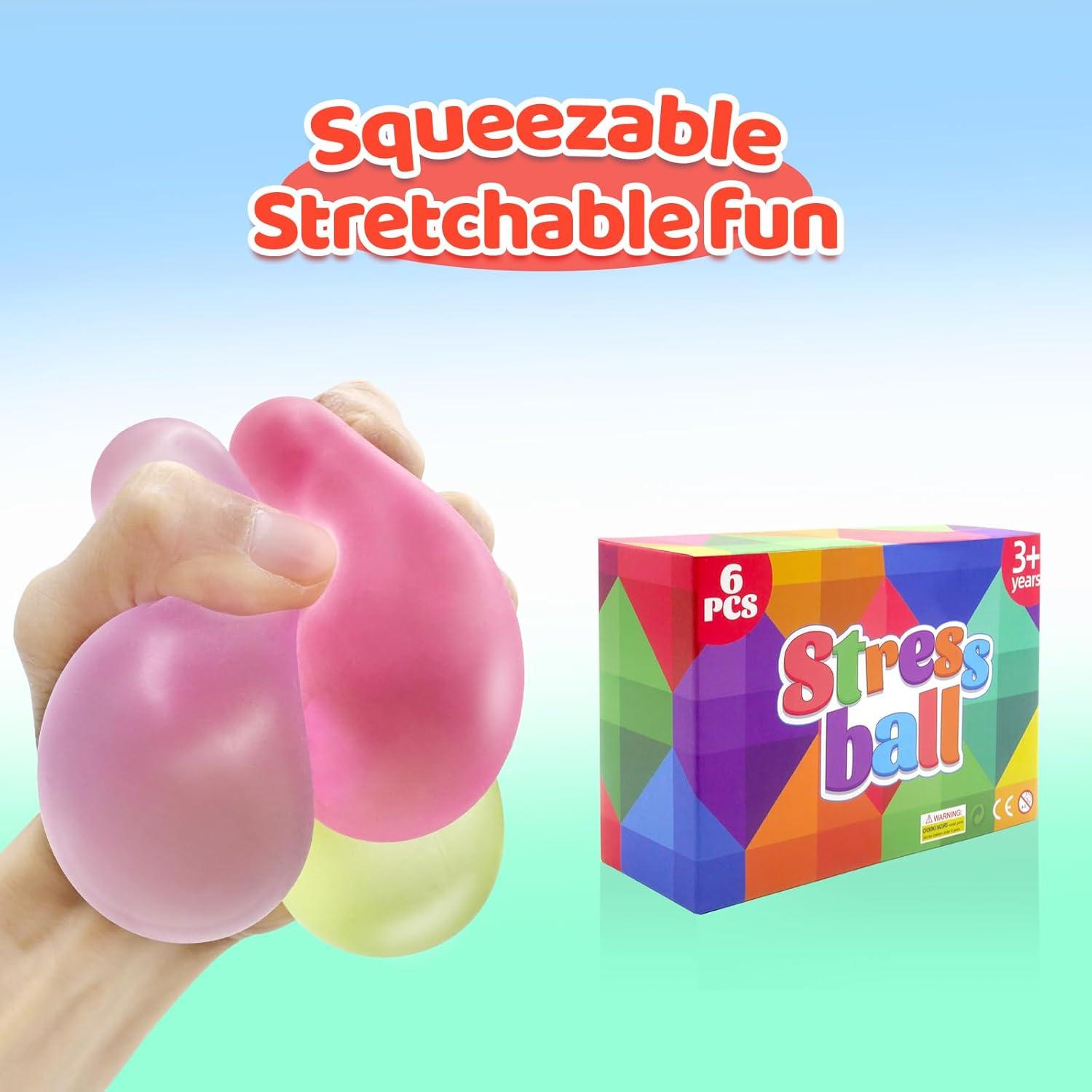 Paquete de 6 Pelotas Antiestrés Squishy Liqilamii 5 cm