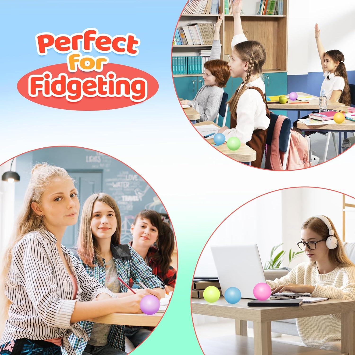 Paquete de 6 Pelotas Antiestrés Squishy Liqilamii 5 cm