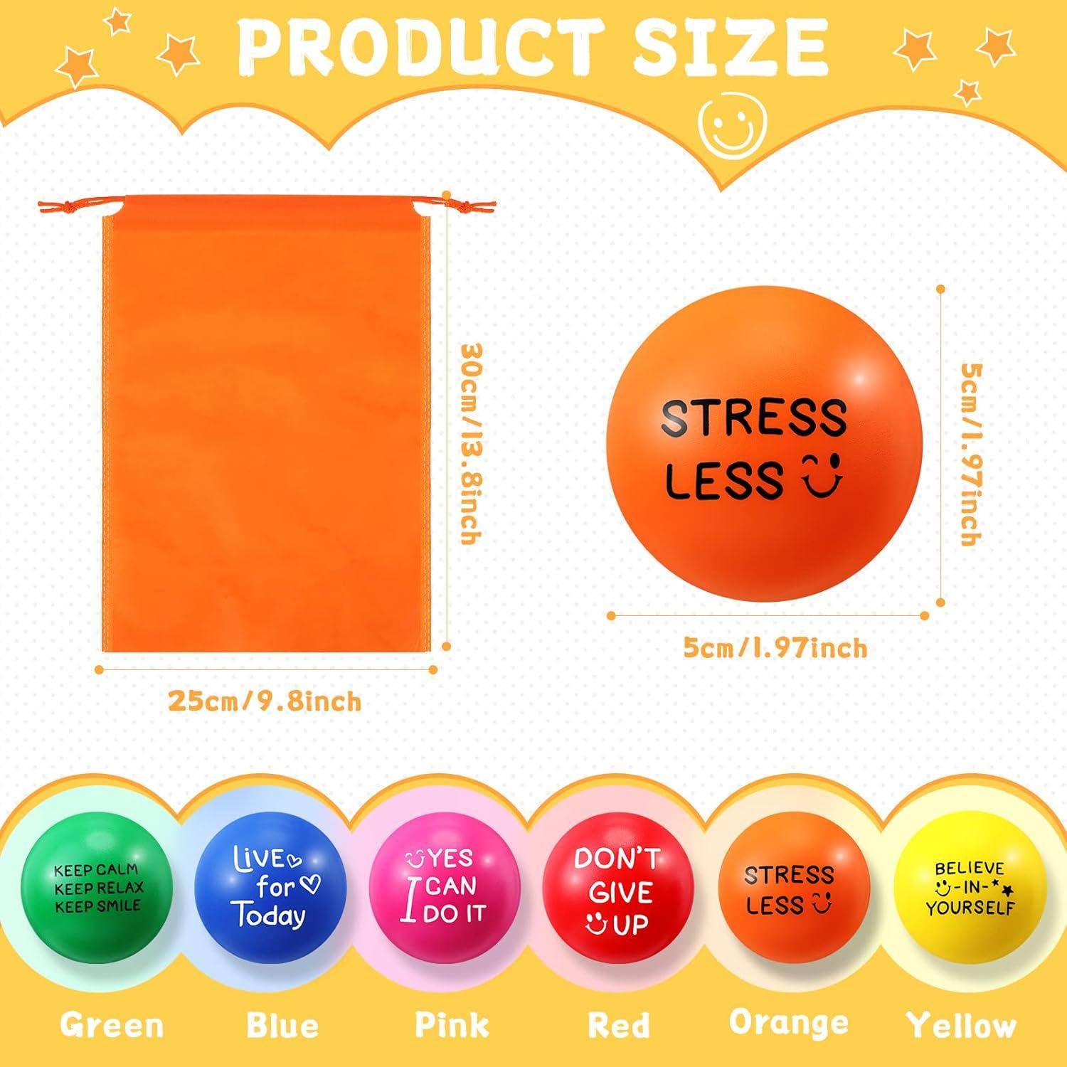 Pelotas Antiestrés Motivacionales HyDren 48 Pcs 5 cm