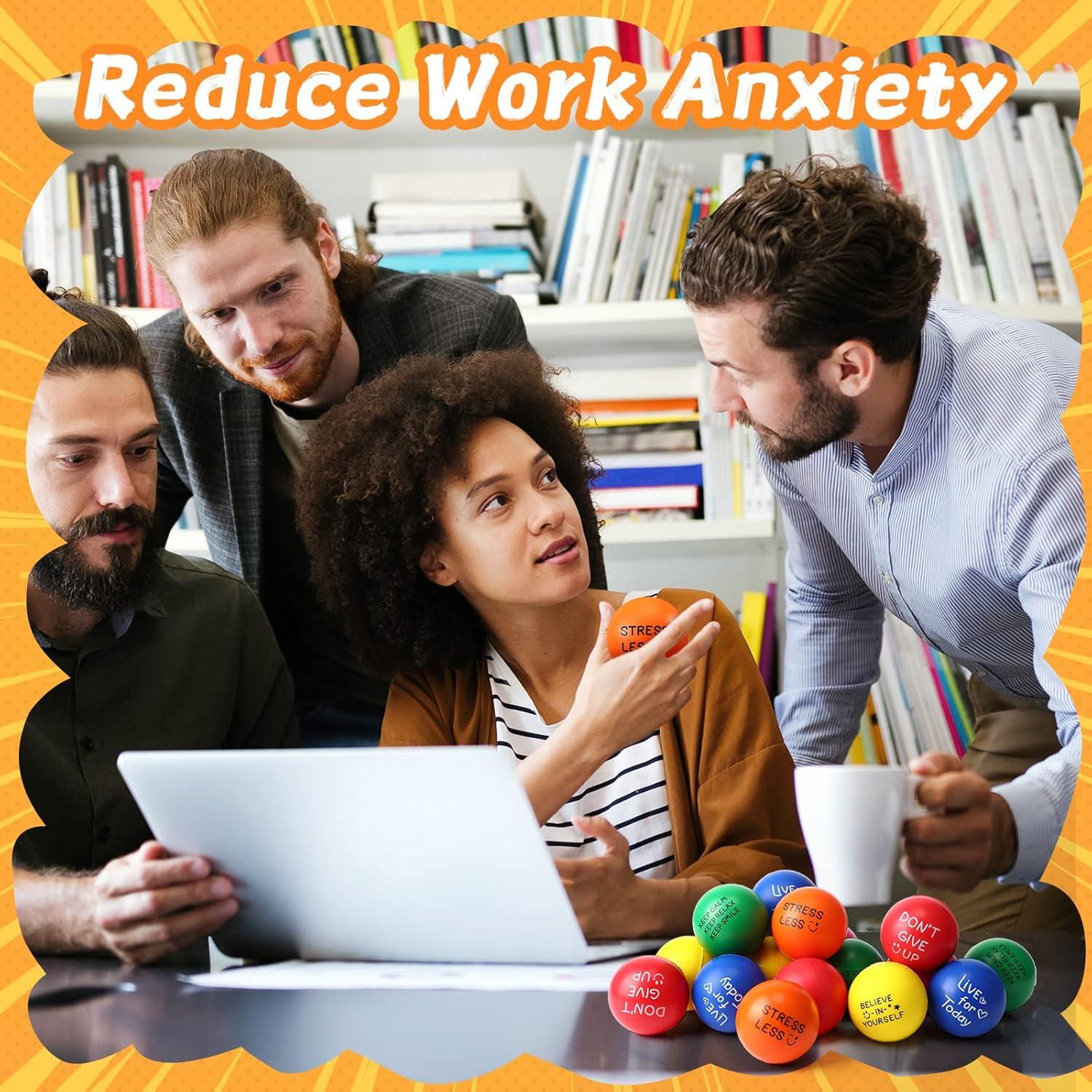 Pelotas Antiestrés Motivacionales HyDren 48 Pcs 5 cm