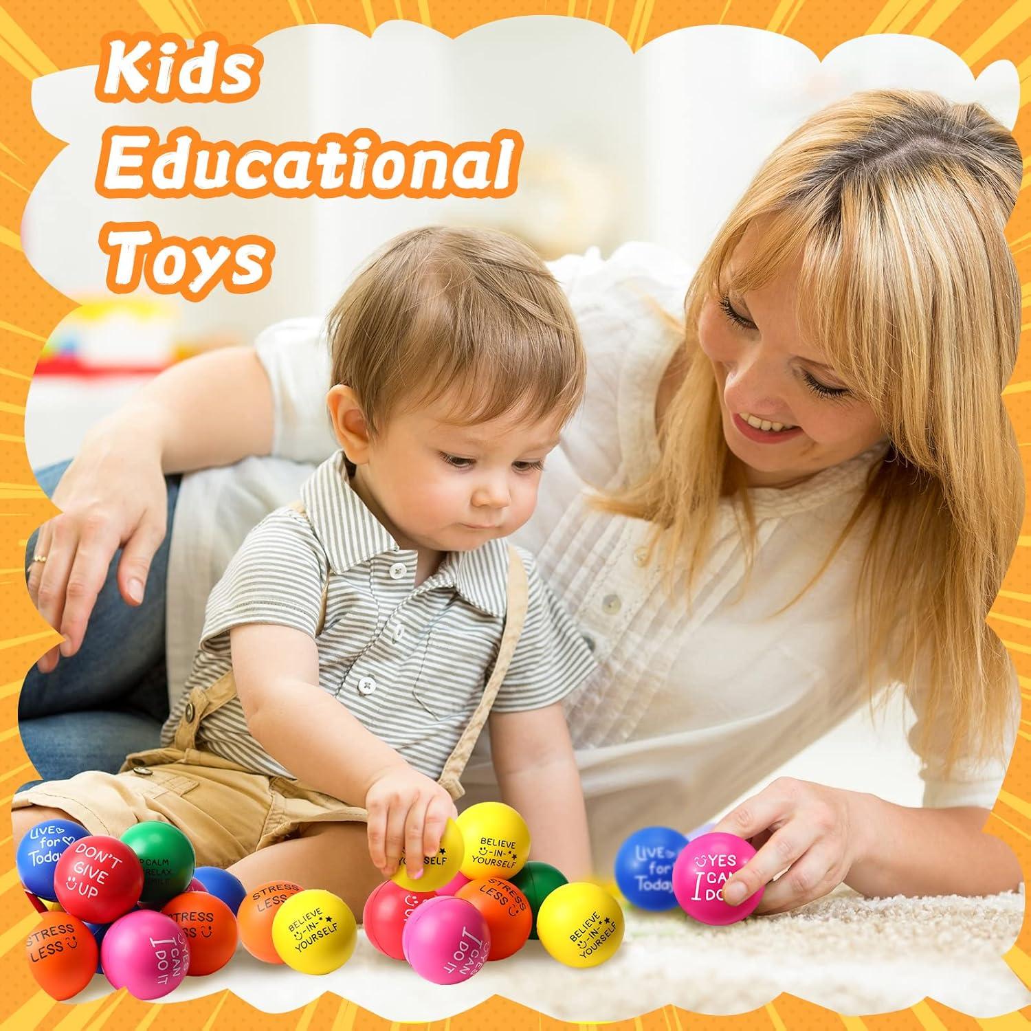 Pelotas Antiestrés Motivacionales HyDren 48 Pcs 5 cm