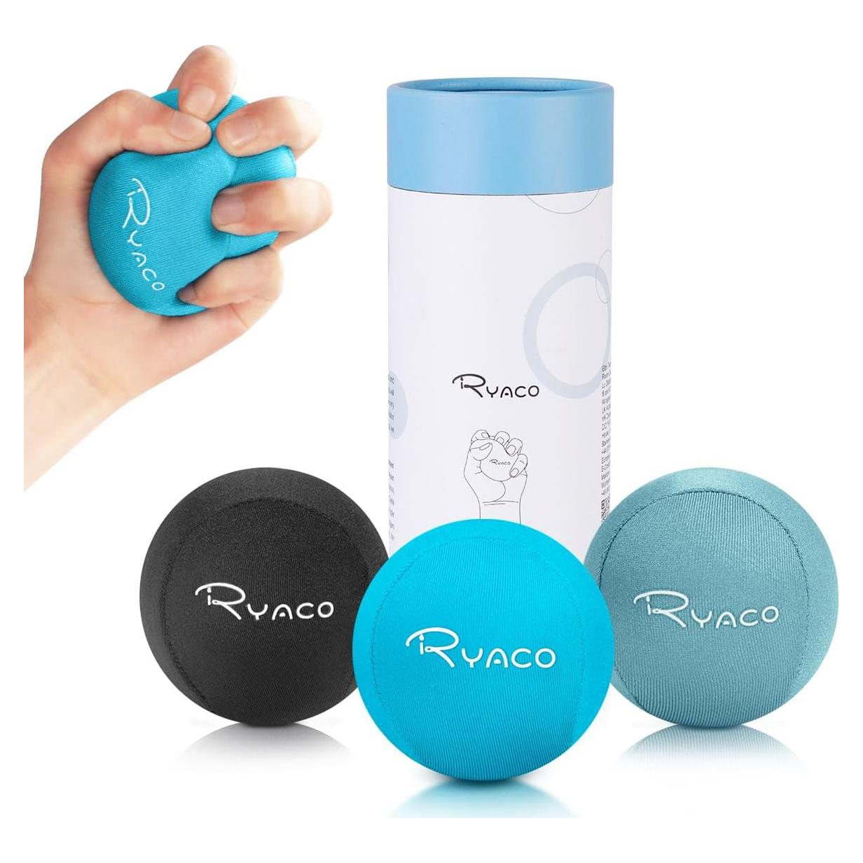 Set de 3 Pelotas de Estrés Ryaco - Gel Suave y Duro