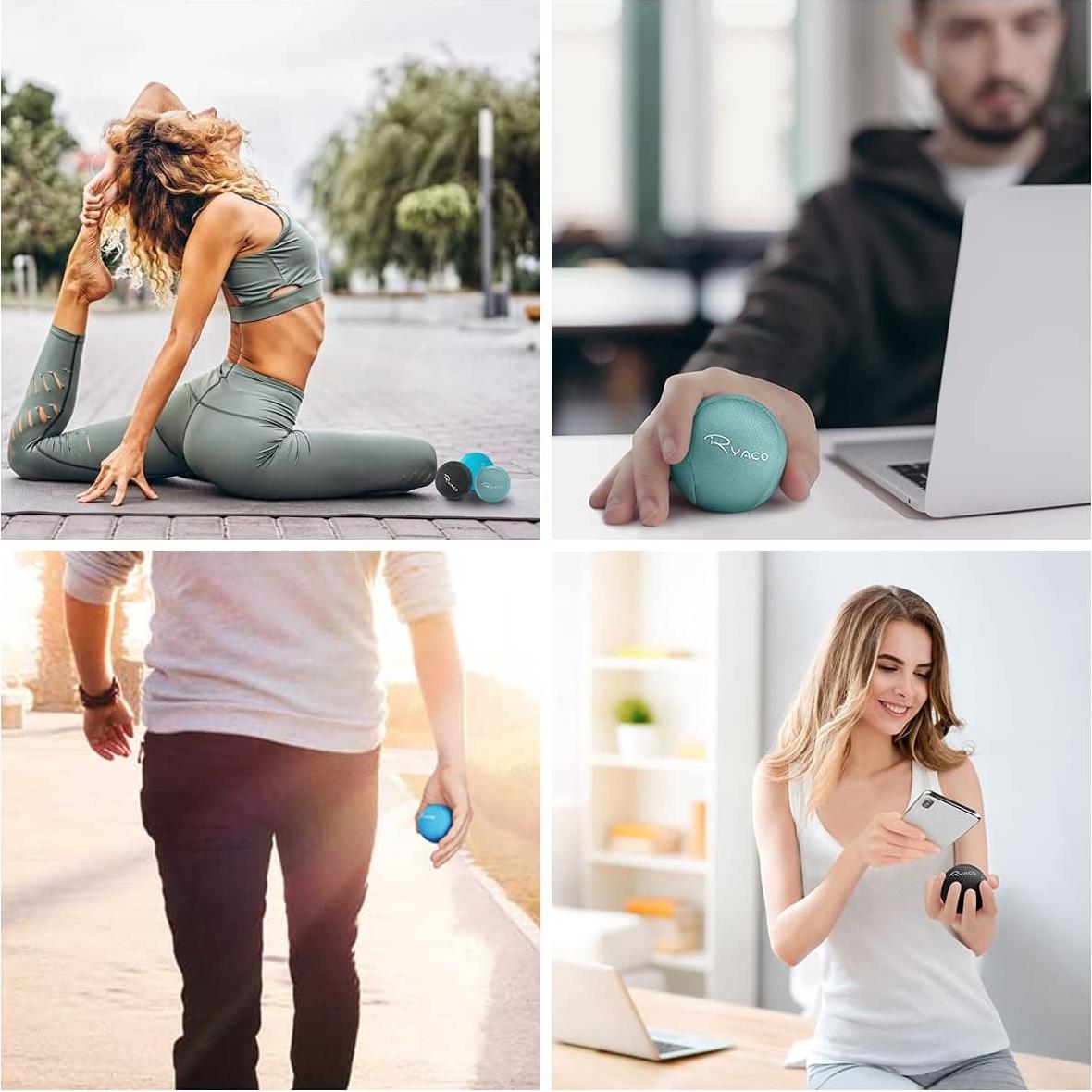 Set de 3 Pelotas de Estrés Ryaco - Gel Suave y Duro