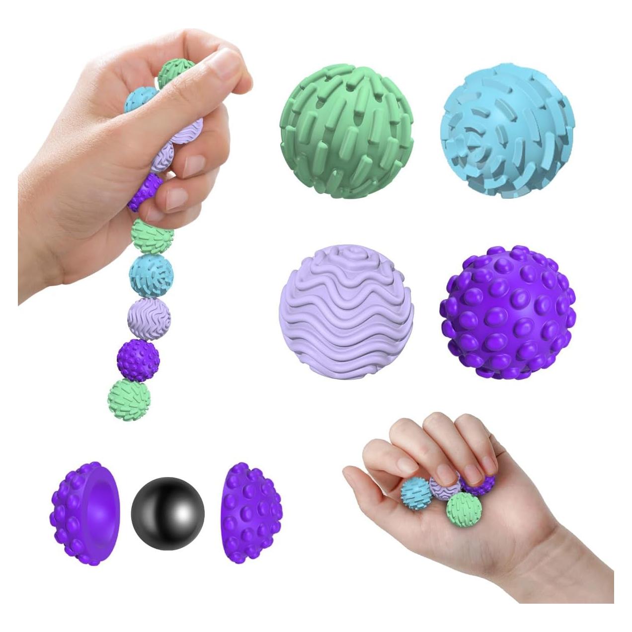 Juguetes Antiestrés Mity Rain 8 Piezas Silicona Magnética