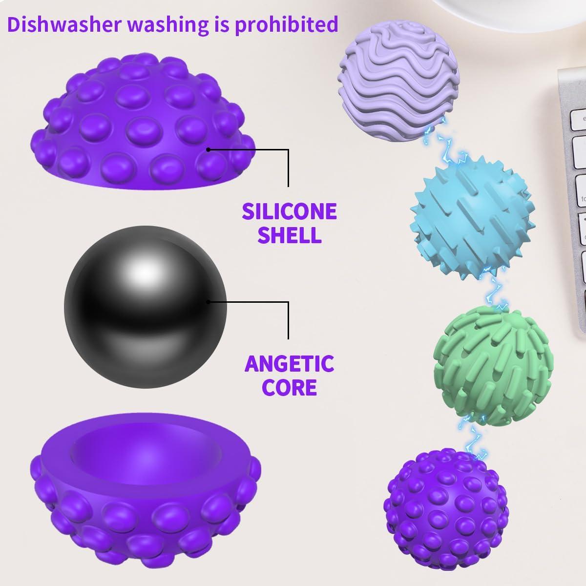 Juguetes Antiestrés Mity Rain 8 Piezas Silicona Magnética