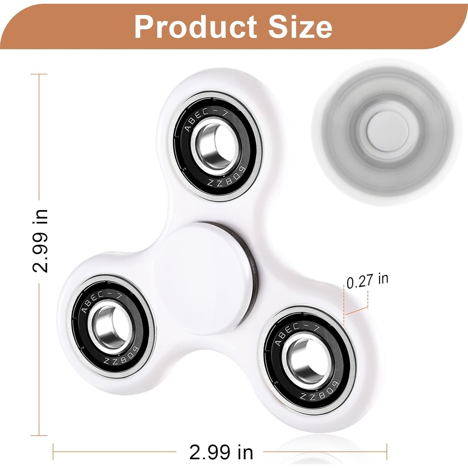 Spinner Fidget SCIONE Blanco 1 Pack Juguete Sensorial
