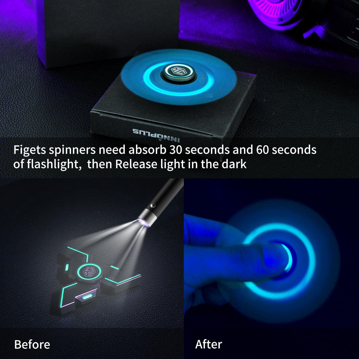 Fidget Spinner INNÔPLUS Metal Luz Luminosa Antiestrés