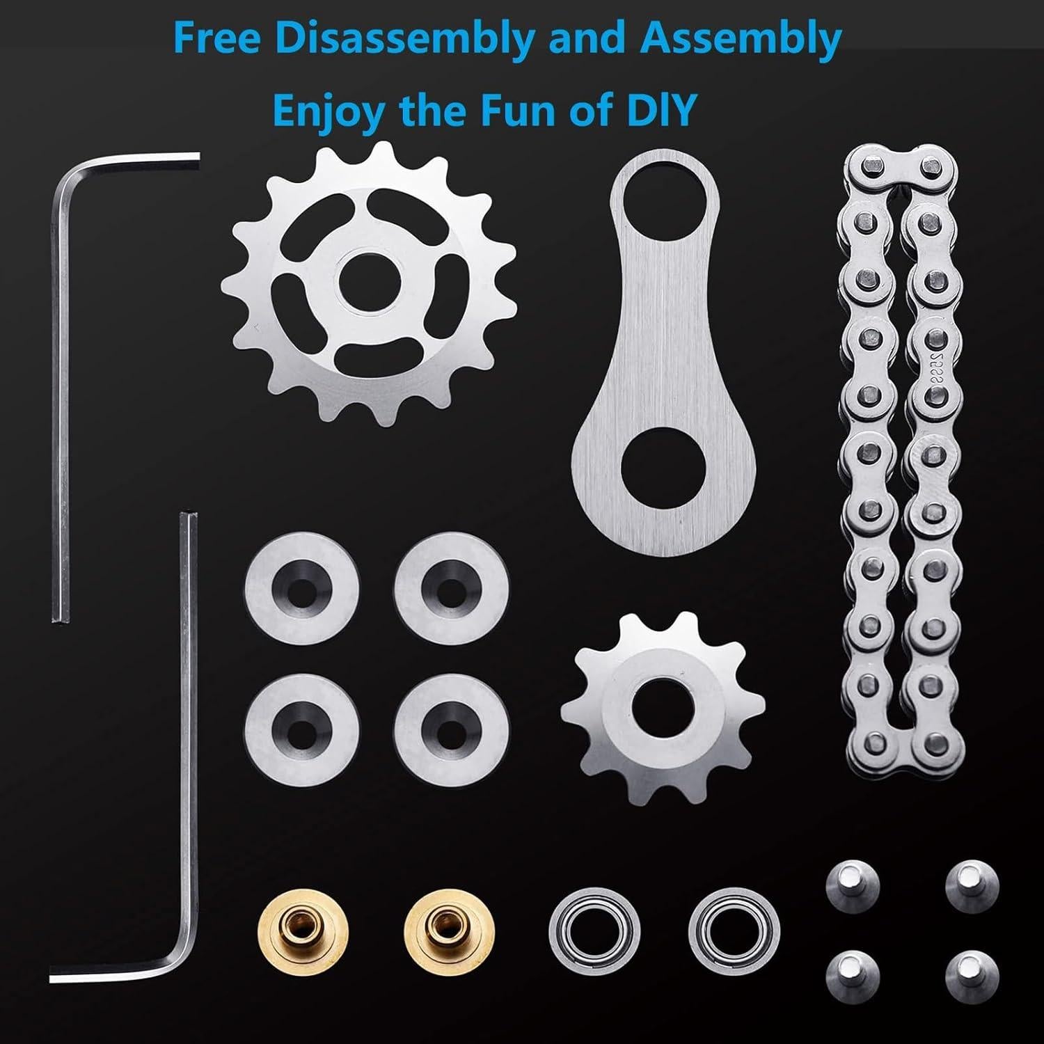 Spinner Antiestrés Metal XFYVIKR 6x3.5x2.5cm Plata+Arcoíris