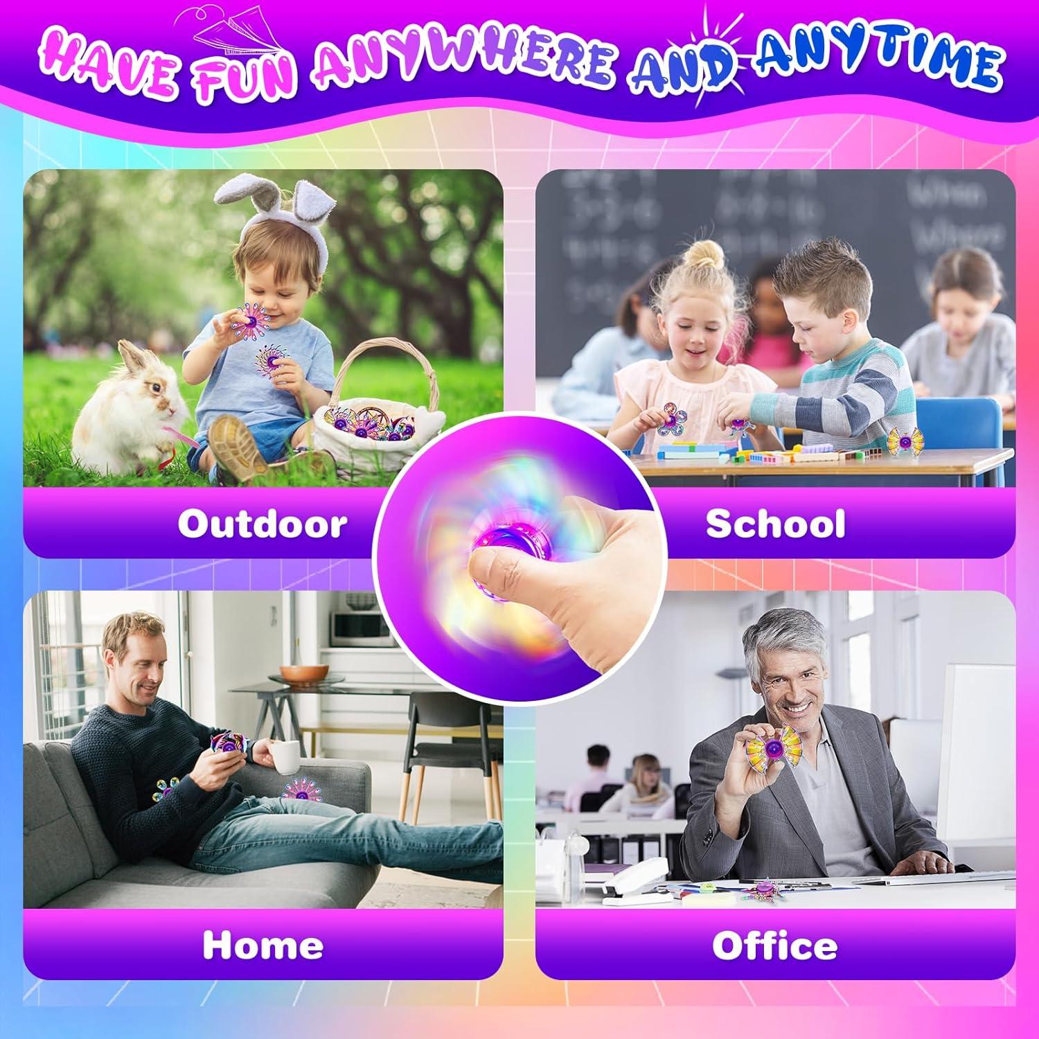 Paquete de 12 Spinners de Metal Aleado Lerifer - Juguetes Sensoriales