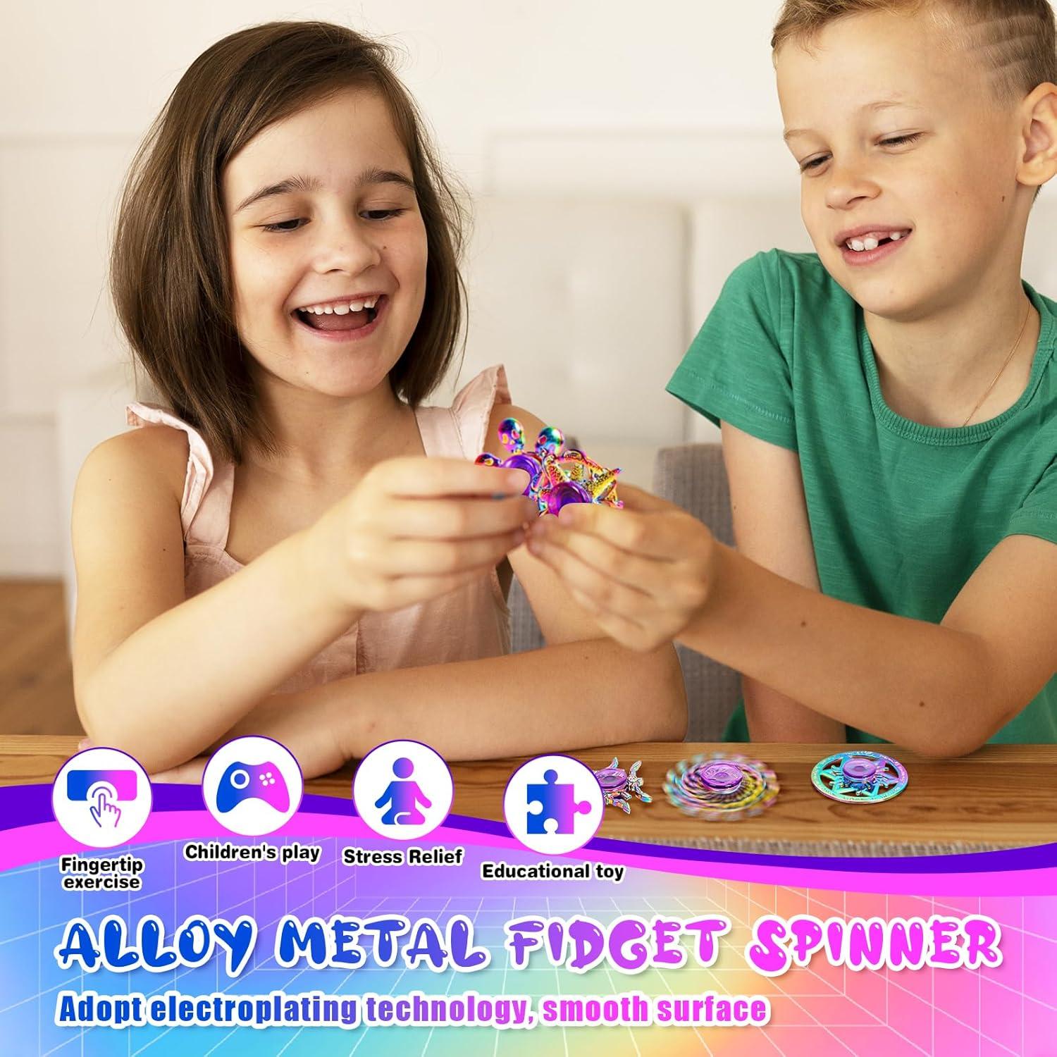 Paquete de 12 Spinners de Metal Aleado Lerifer - Juguetes Sensoriales