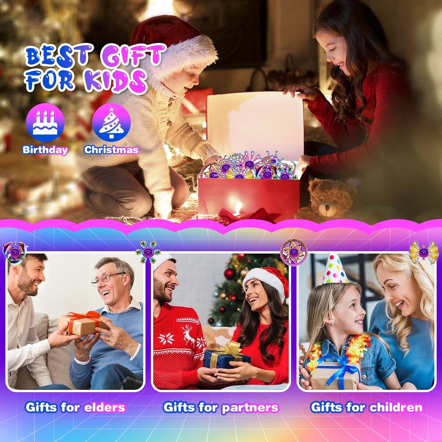 Paquete de 12 Spinners de Metal Aleado Lerifer - Juguetes Sensoriales