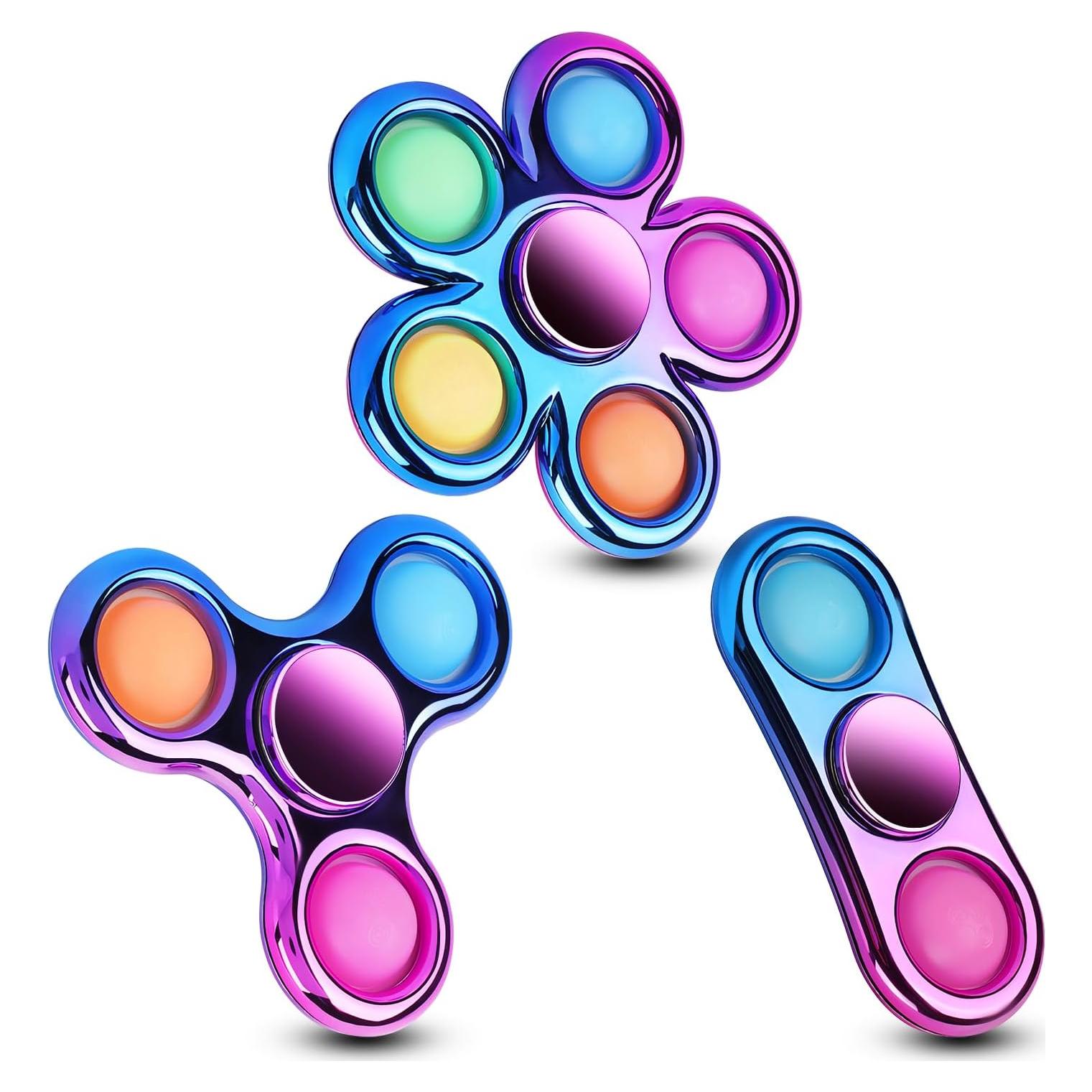 FIGROL 3 Pack Fidget Spinners Antiestrés para Niños