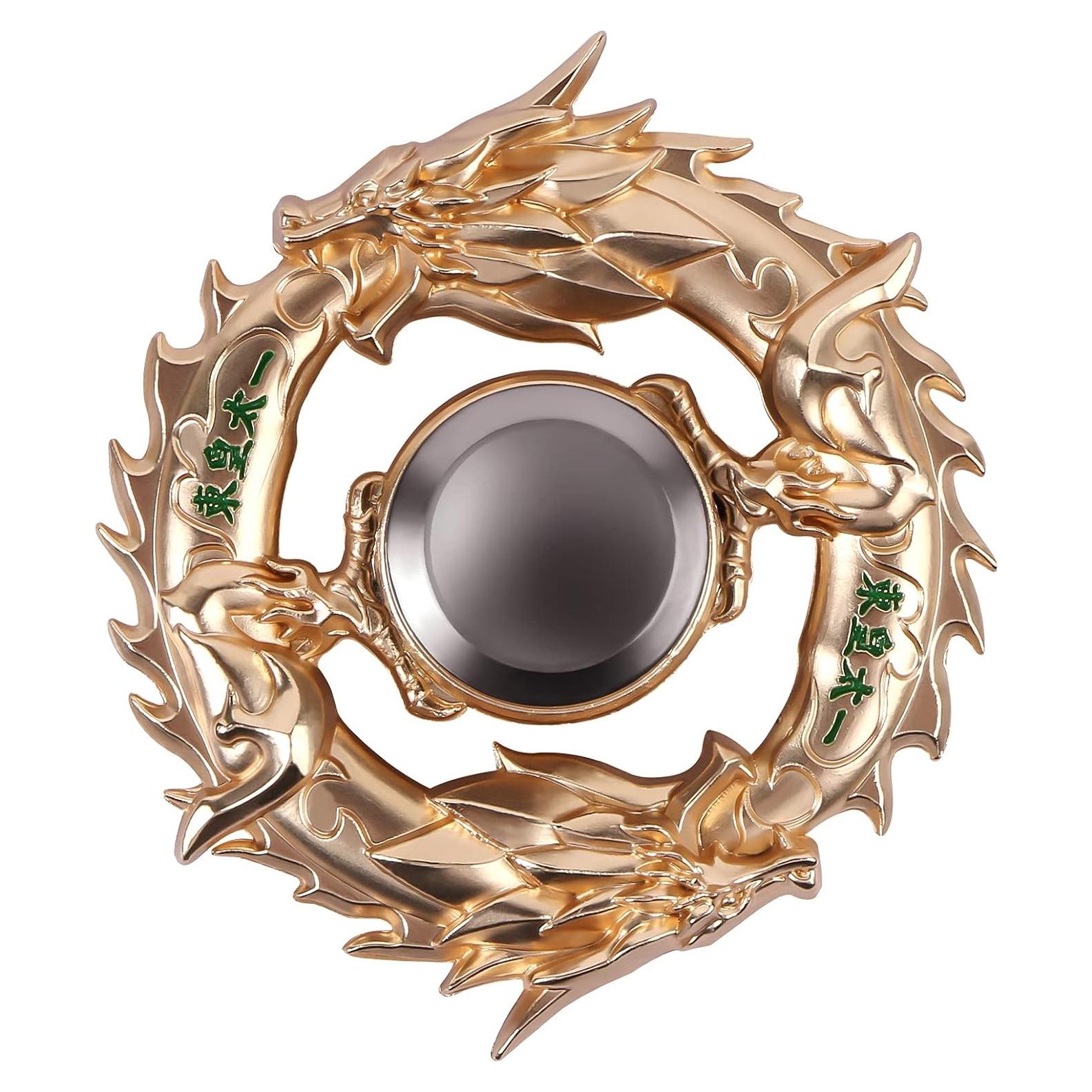 Spinner Fidget Metal MTELE Dragón Dorado Alivio Ansiedad