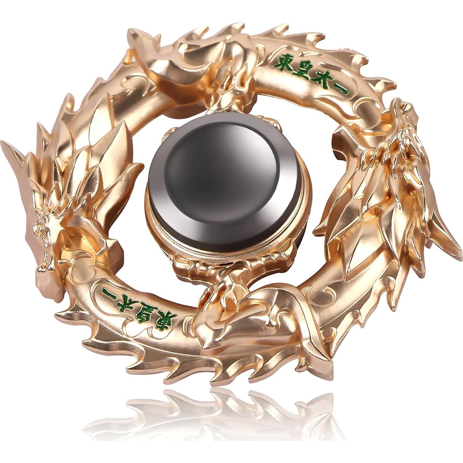 Spinner Fidget Metal MTELE Dragón Dorado Alivio Ansiedad