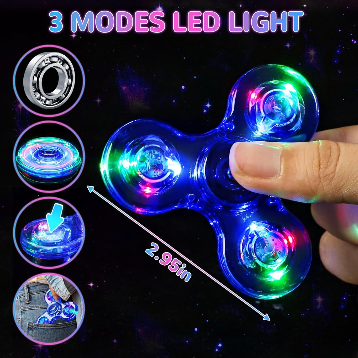 Spinner Fidget LED Gigilli Azul para Niños y Adultos