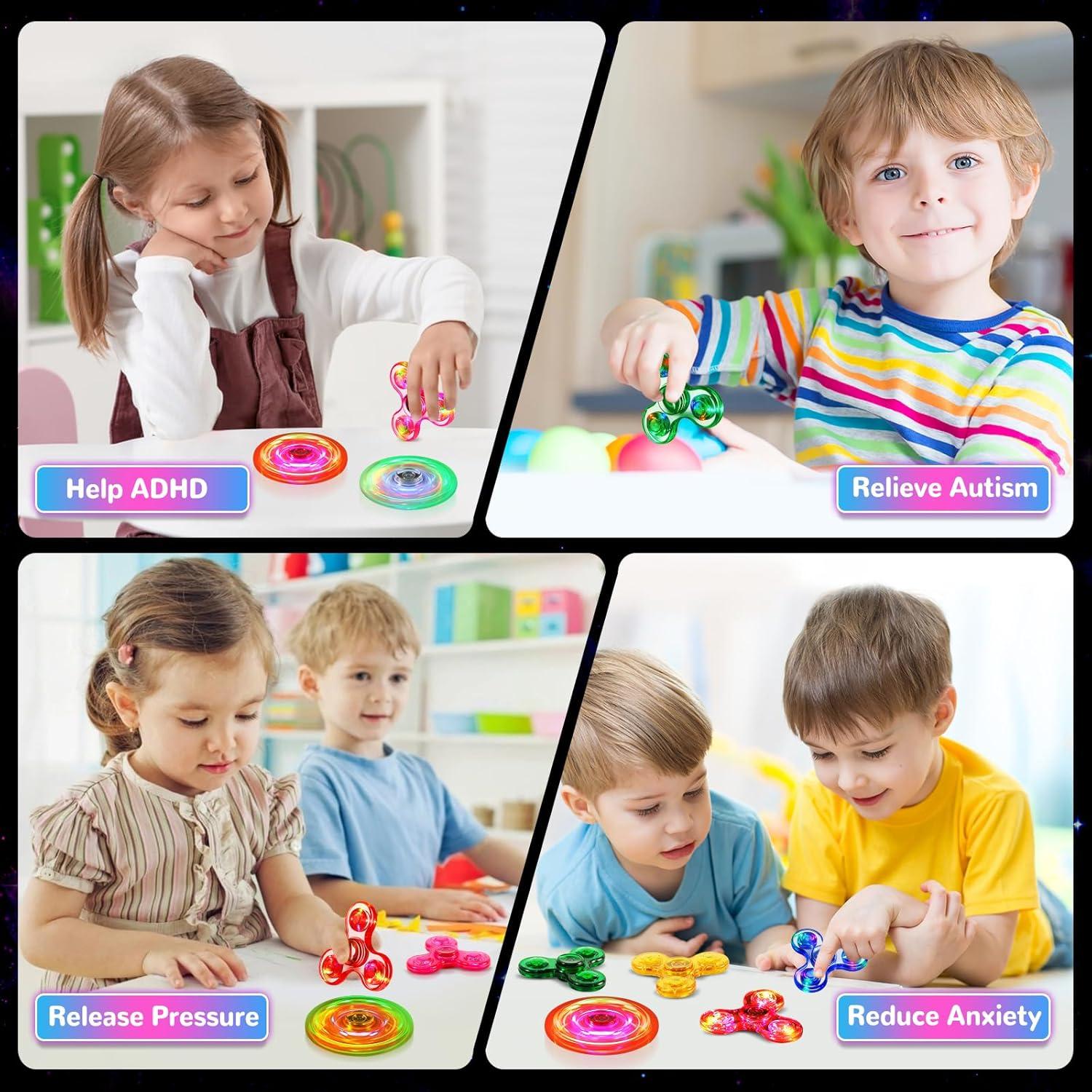 Spinner Fidget LED Gigilli Azul para Niños y Adultos