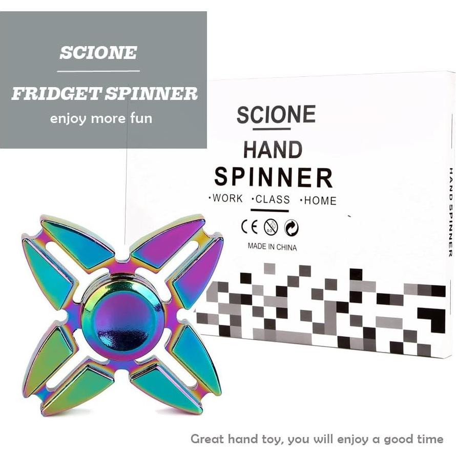 Spinner Fidget de Metal SCIONE 7 Pack Juguetes Sensoriales