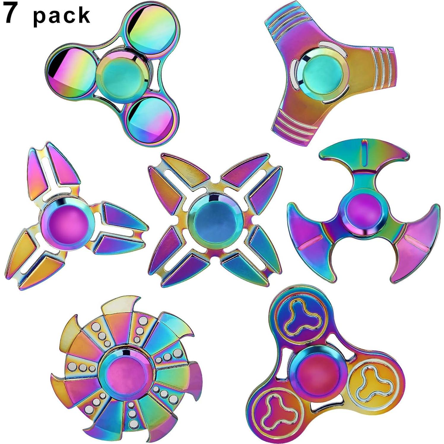 Spinner Fidget de Metal SCIONE 7 Pack Juguetes Sensoriales
