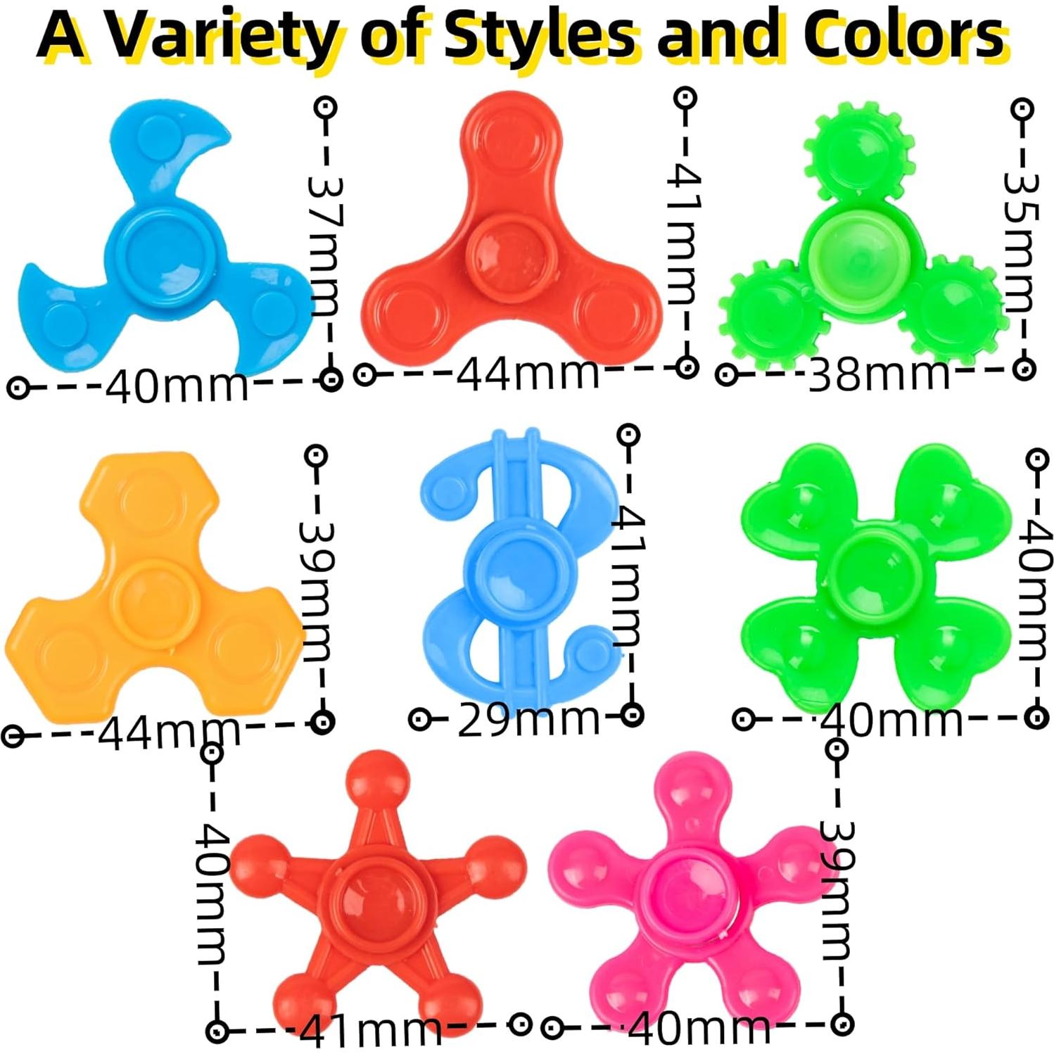 100 Mini Spinners Antiestrés JIQILIHAI para Niños y Adultos