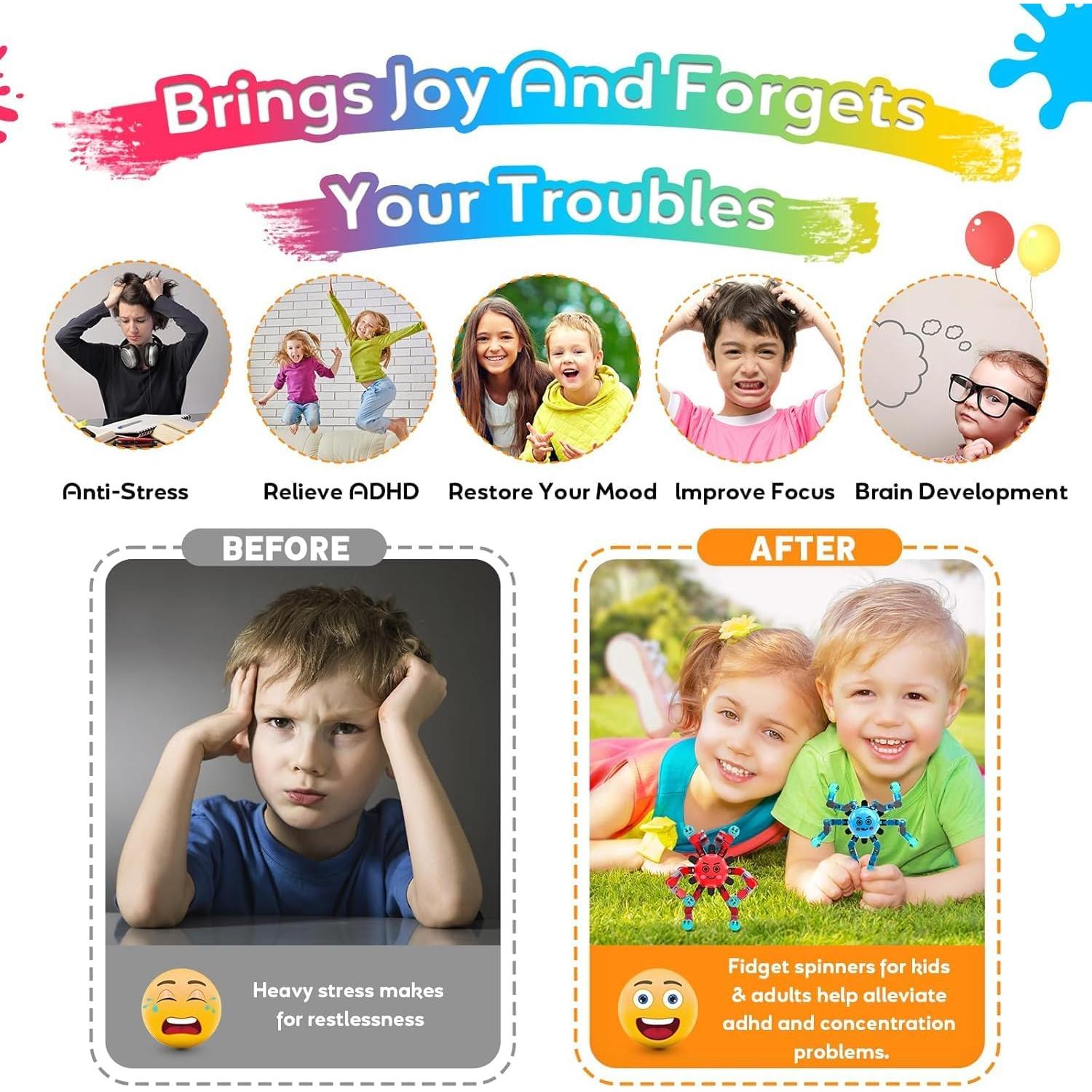 Juguetes Fidget Spinner ASIOWELY 4 Pcs Alivio Estrés