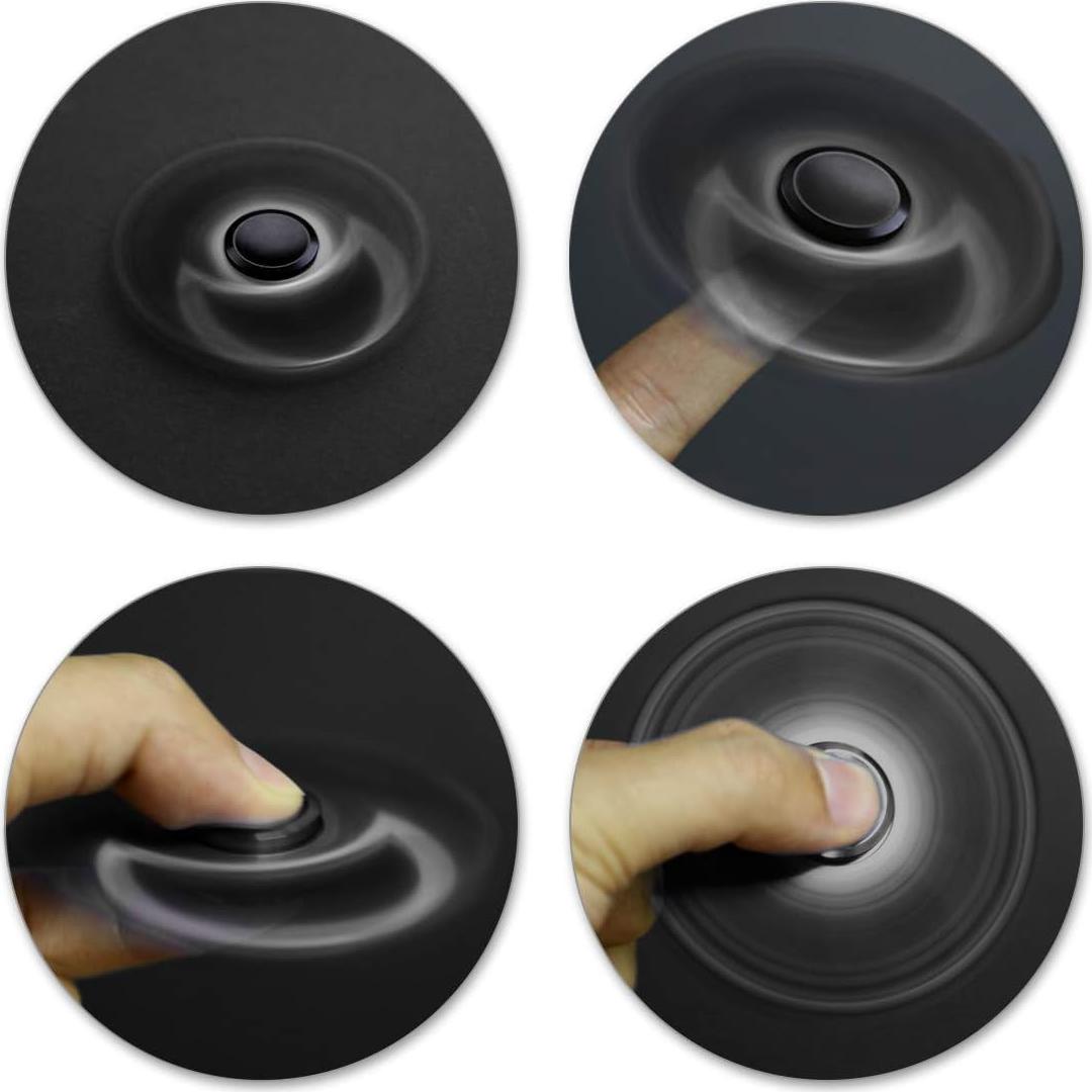 Fidget Spinner ATESSON Metal Negro Alivio Estrés 59g