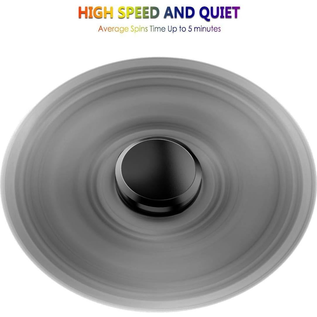 Fidget Spinner ATESSON Metal Negro Alivio Estrés 59g