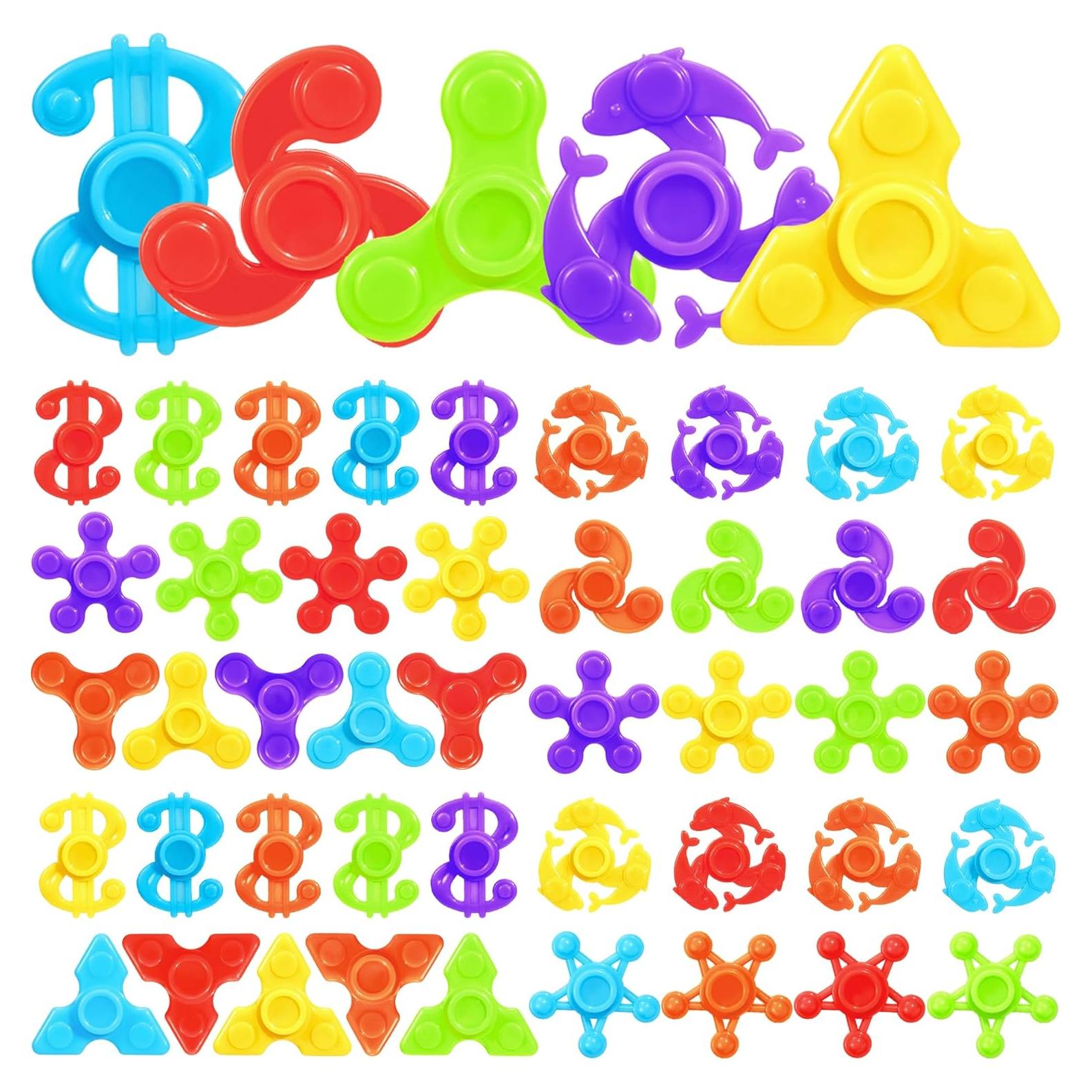 SCIONE 50 Pcs Mini Fidget Spinners Juguetes para Niños