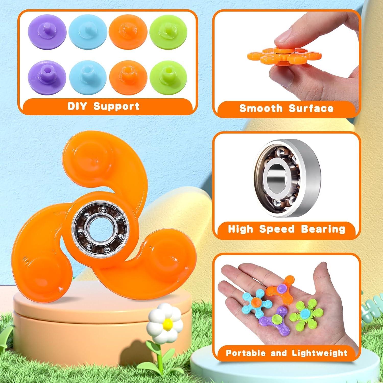 SCIONE 50 Pcs Mini Fidget Spinners Juguetes para Niños