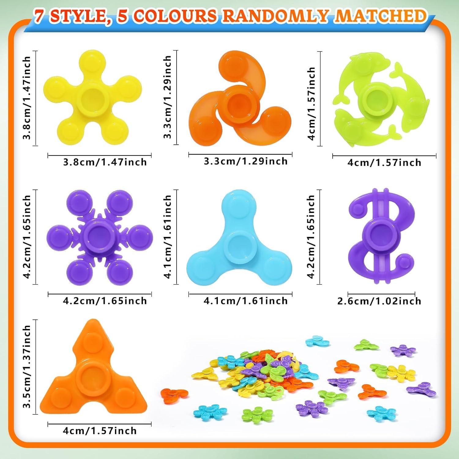 SCIONE 50 Pcs Mini Fidget Spinners Juguetes para Niños