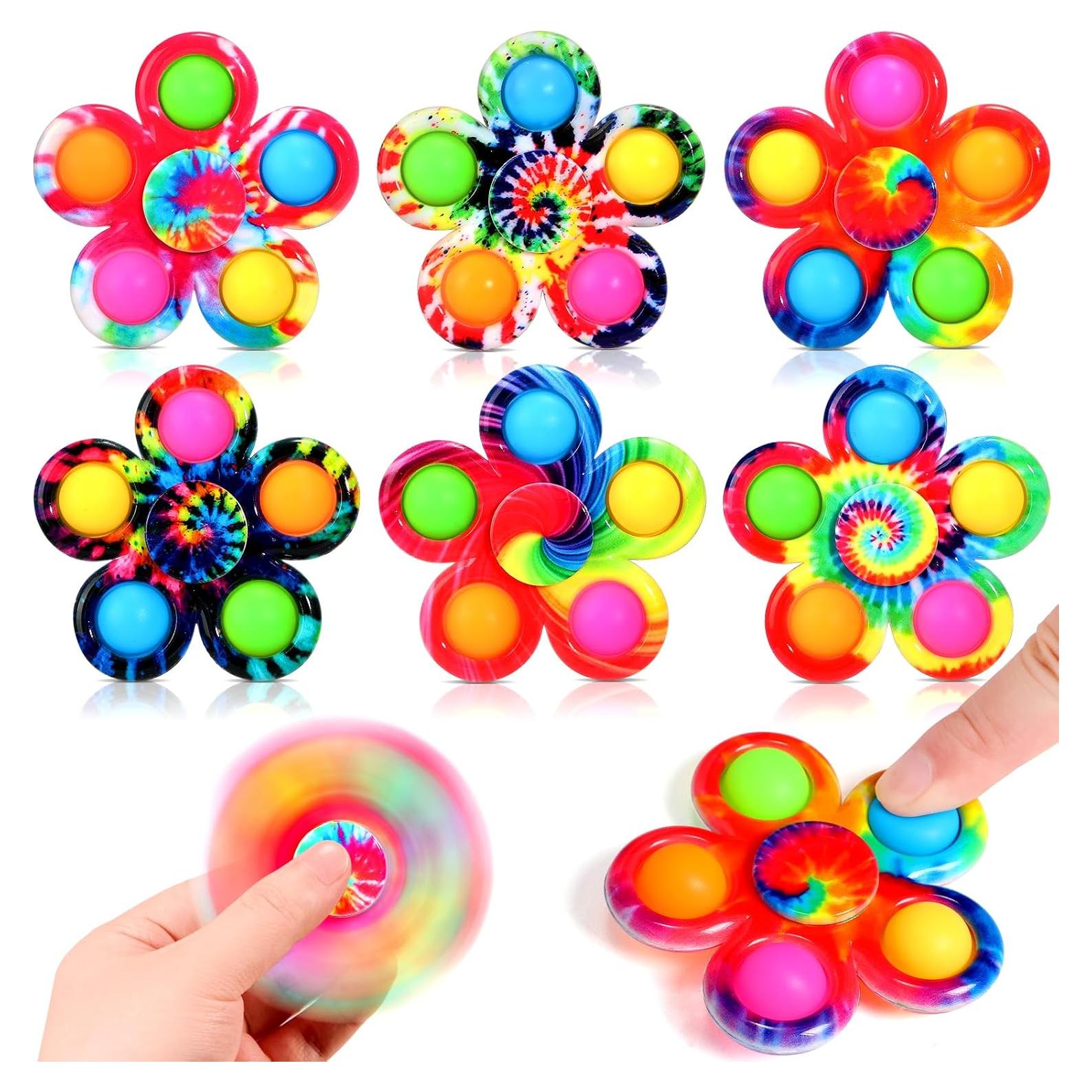 Set de 6 Fidget Spinners SCIONE Antiestrés para Niños