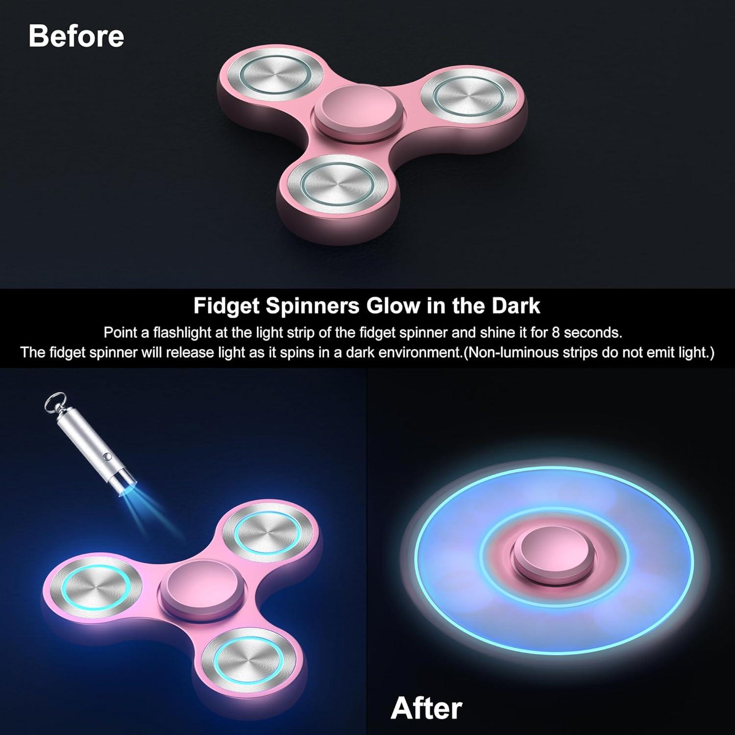 Fidget Spinner Isapral Rosa Metal Alivio Estrés 7,6 cm