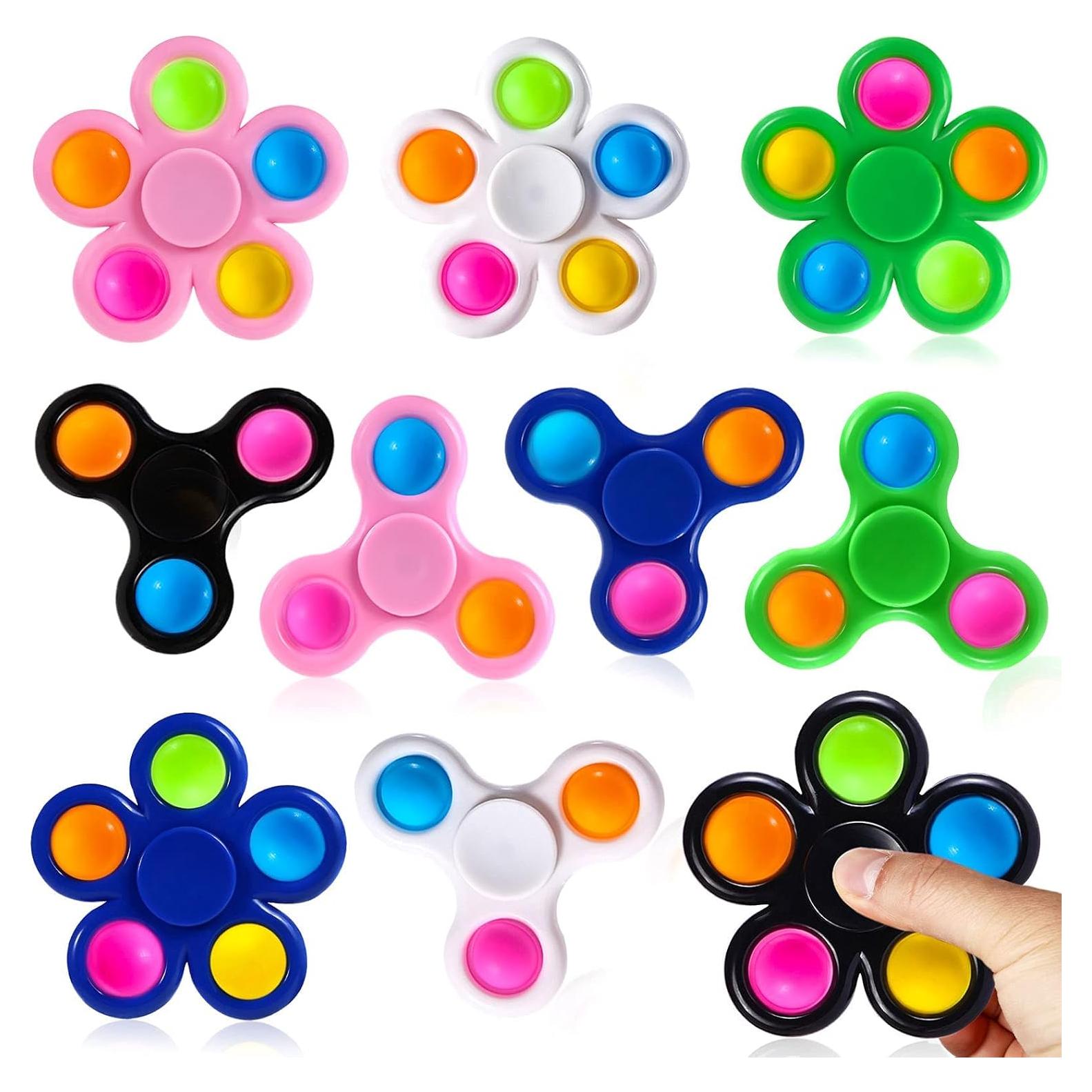 Paquete de 10 Spinners Antiestrés SCIONE para Niños