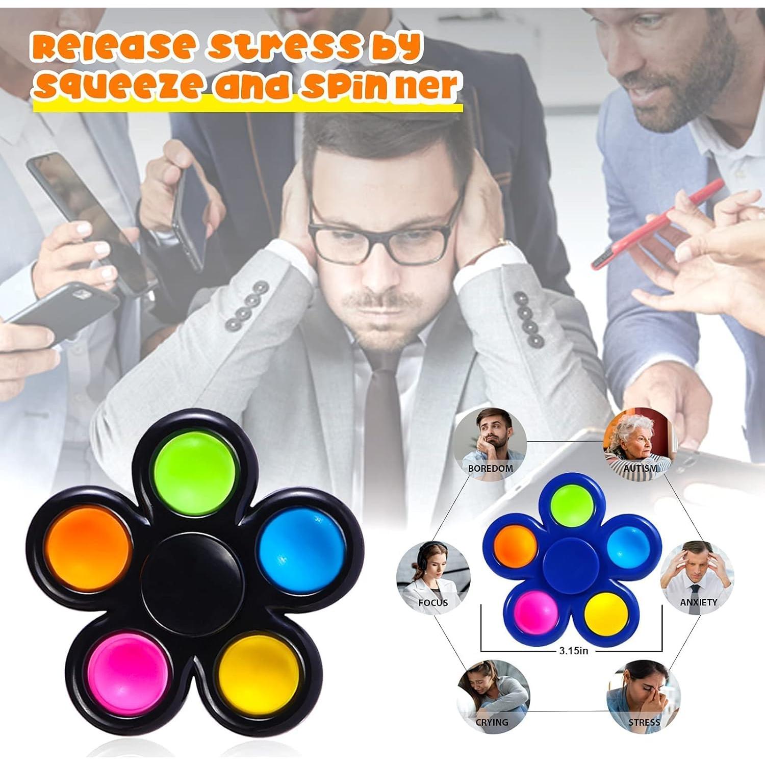 Paquete de 10 Spinners Antiestrés SCIONE para Niños