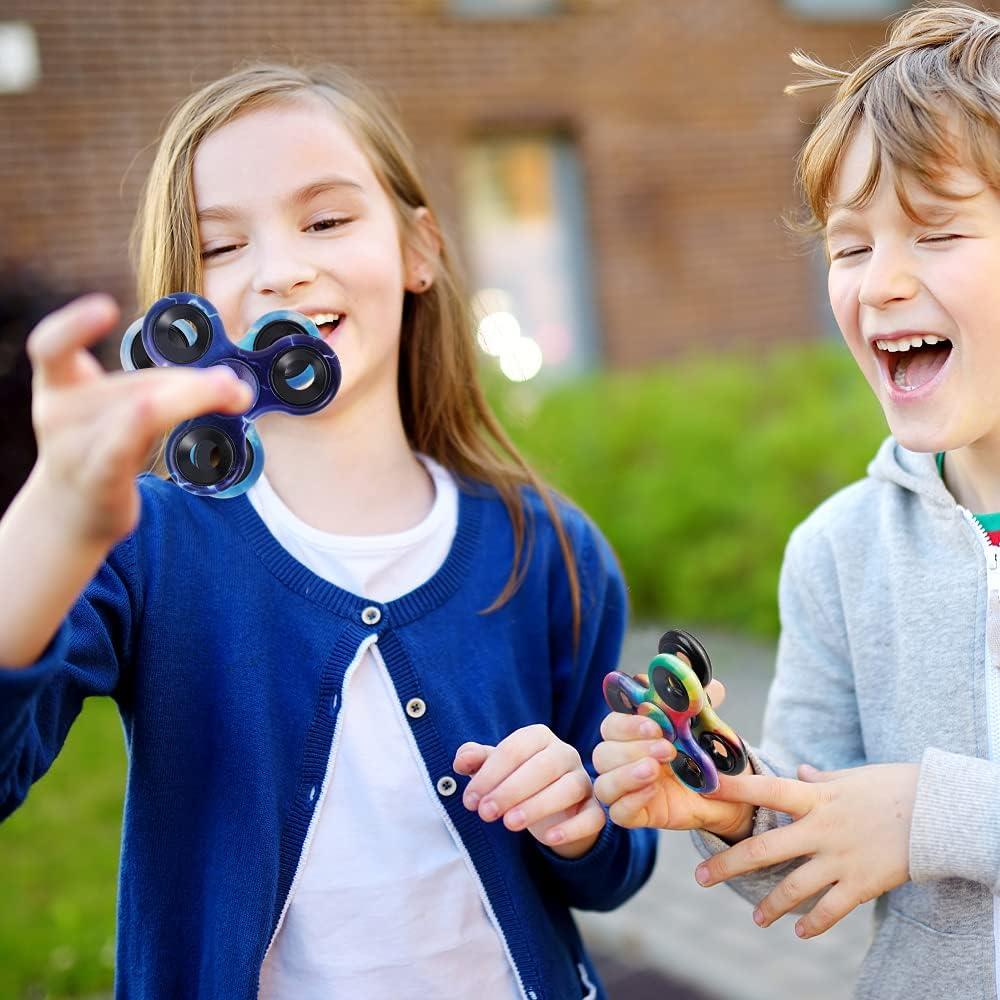 Paquete de 12 Juguetes Antiestrés Fidget Spinner Metal