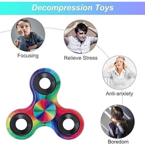 Paquete de 12 Juguetes Antiestrés Fidget Spinner Metal