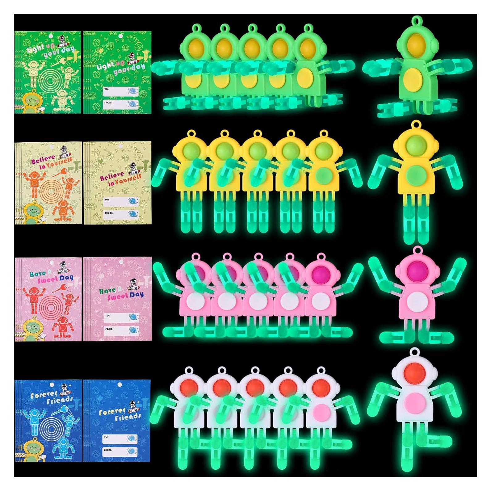 24 Piezas Spinners Fidget Llavero Brillantes DIY 3 en 1