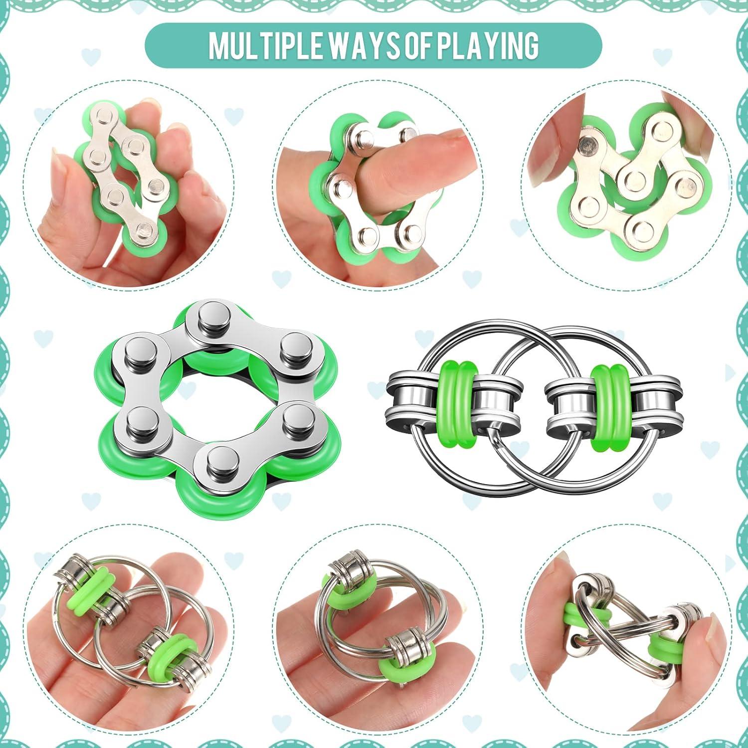 Juego de 3 Juguetes Antiestrés Gejoy para Adultos - Negro y Verde