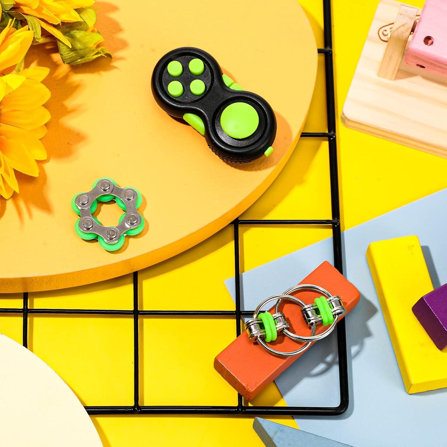 Juego de 3 Juguetes Antiestrés Gejoy para Adultos - Negro y Verde