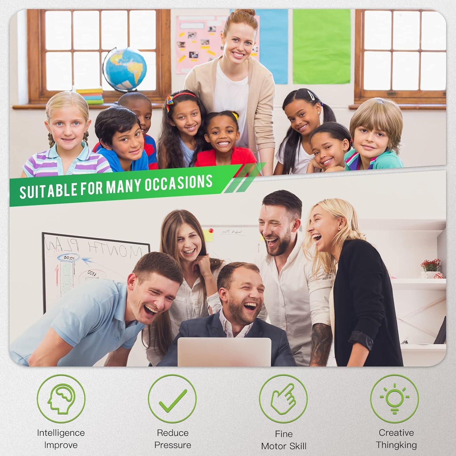 Juego de 3 Juguetes Antiestrés Gejoy para Adultos - Negro y Verde