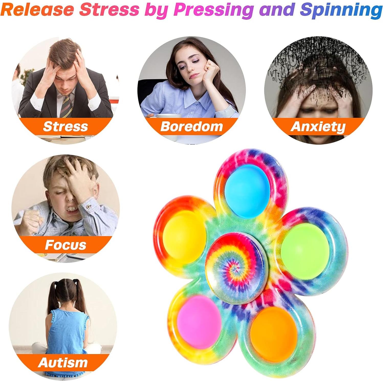 Fidget Spinner 4 Pack Effacera Juguetes Antiestrés Niños