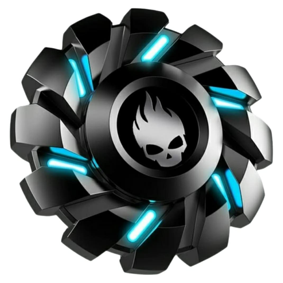 Spinner Antiestrés YIJO Negro Brillante en la Oscuridad