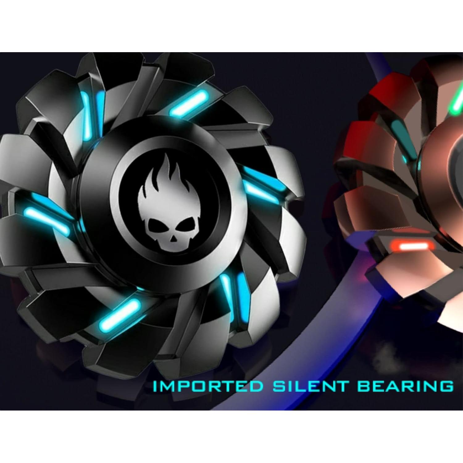 Spinner Antiestrés YIJO Negro Brillante en la Oscuridad