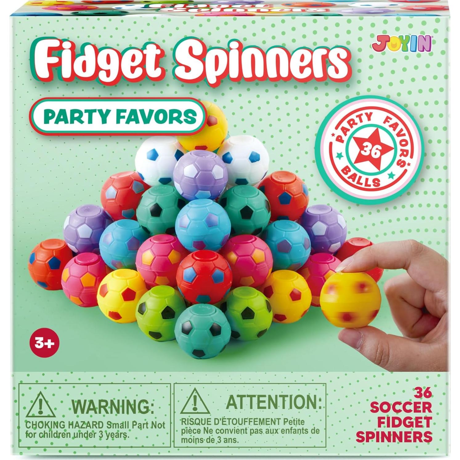 Paquete de 72 Spinners de Fútbol Joyin - Juguetes Antiestrés