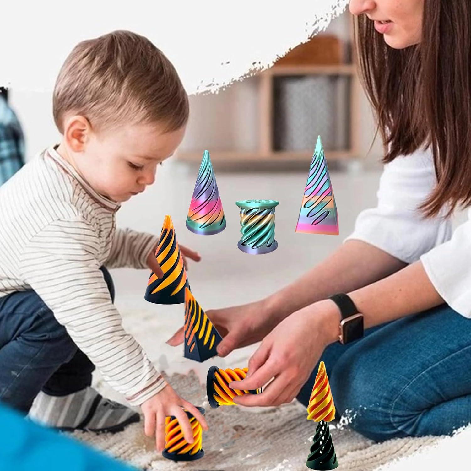 3 Paquetes Juguete Antiestrés Cono Imposible Ajitxalr