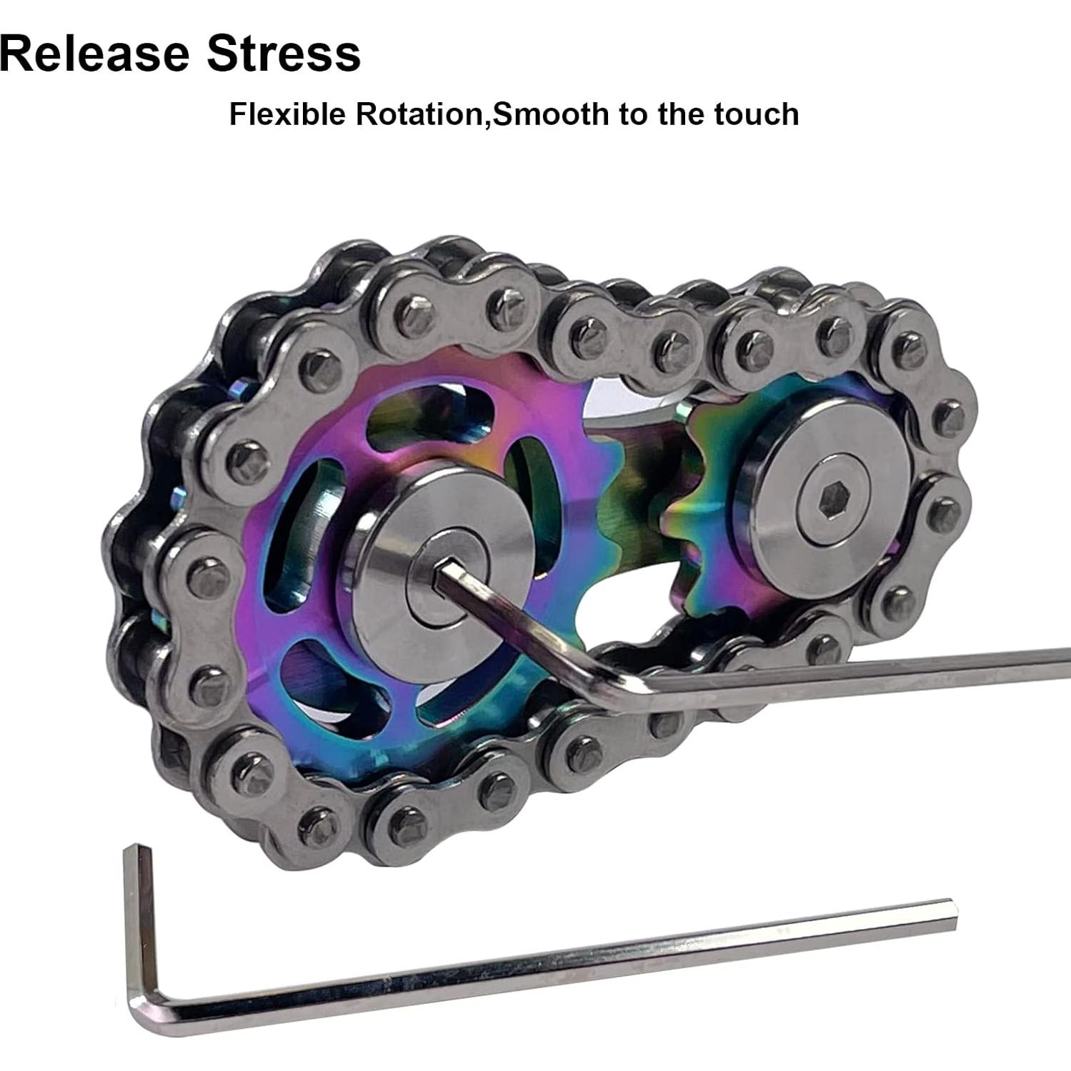 Spinner Fidget de Engranaje de Cadena MKZIUI Colorido