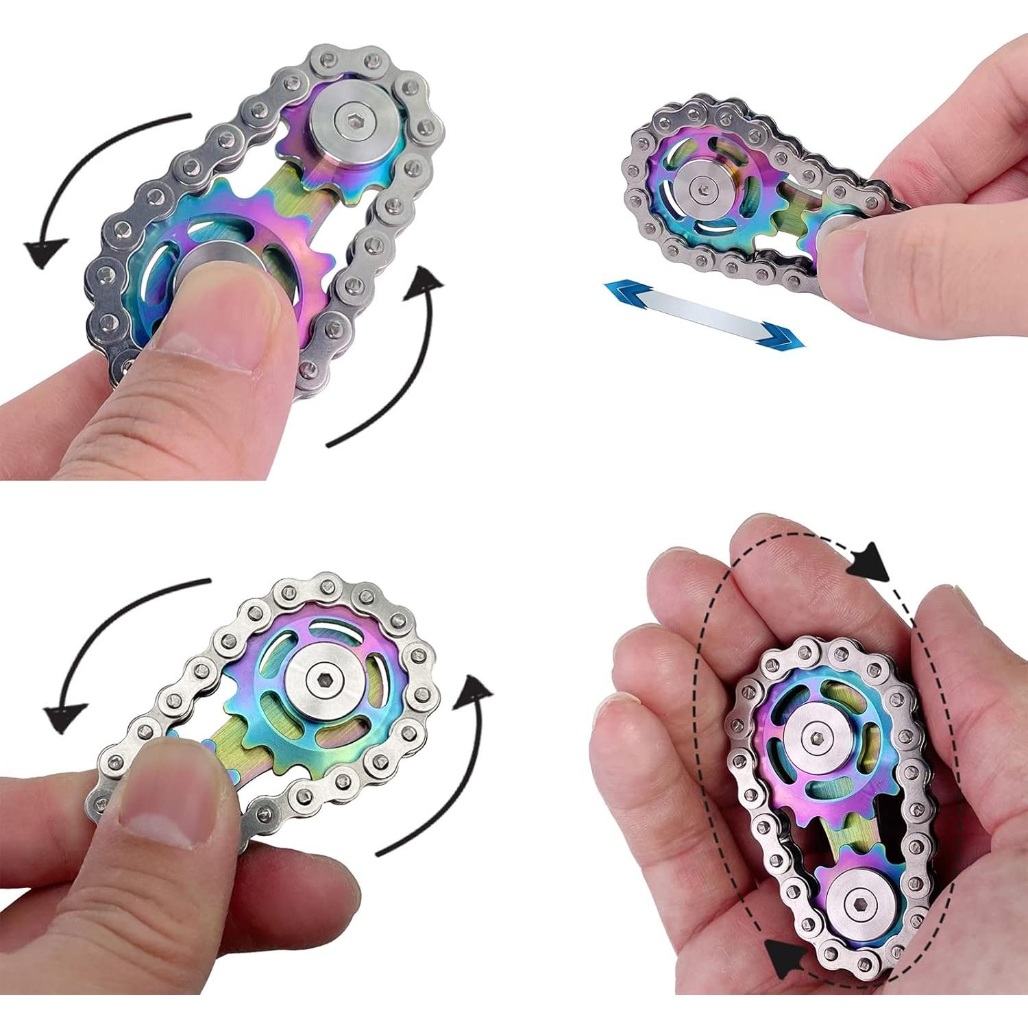 Spinner Fidget de Engranaje de Cadena MKZIUI Colorido