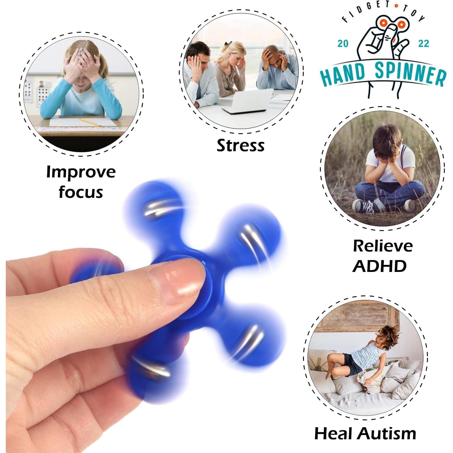 SoulLife Paquete de 30 Spinners Antiestrés para Niños